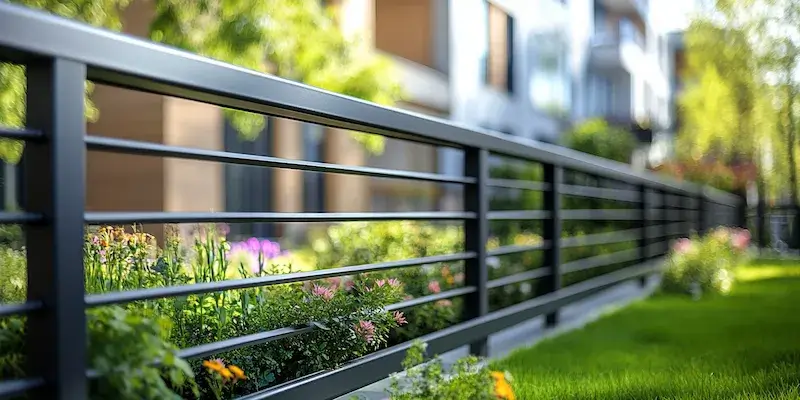 Modern Zaun aus Polen